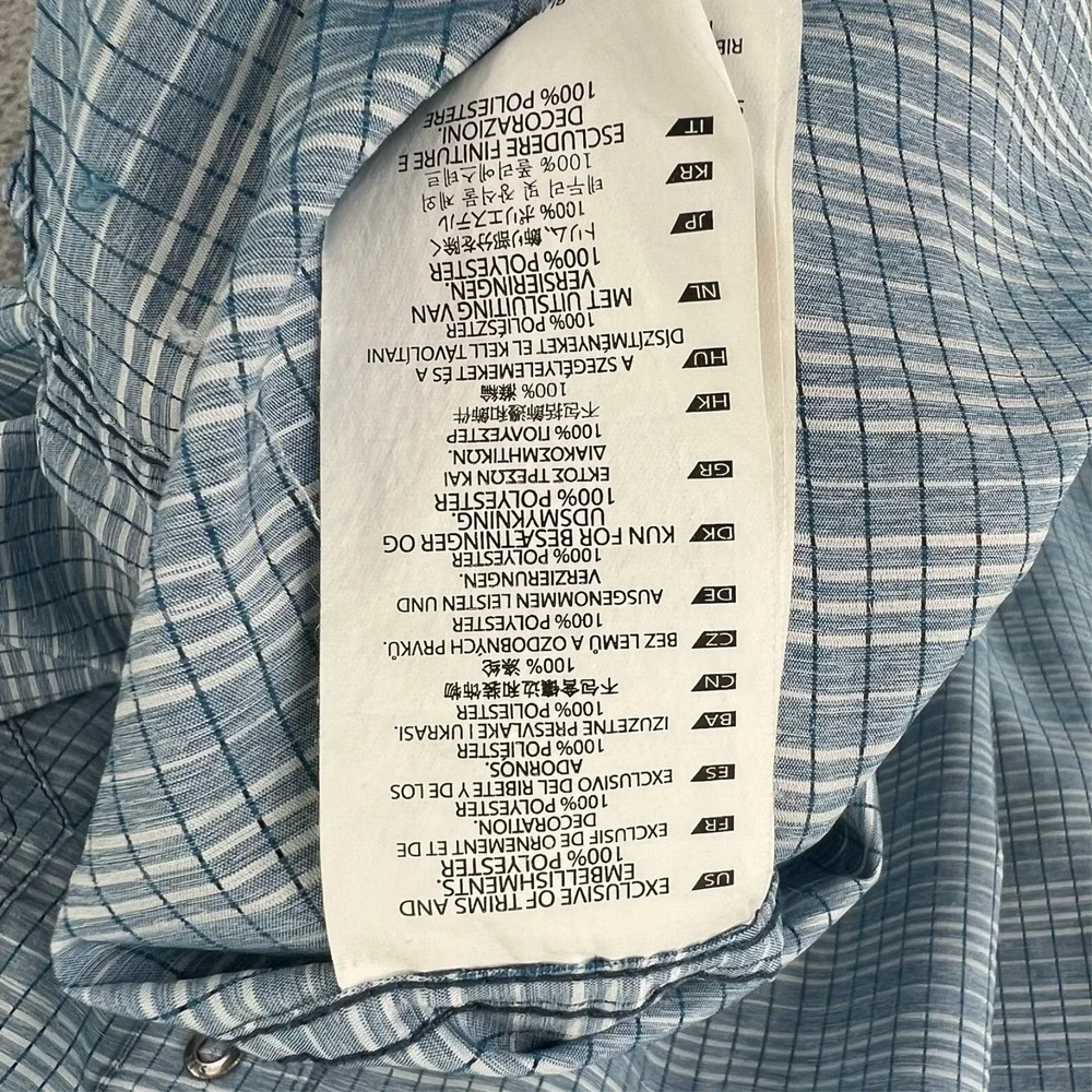 5.11 Tactical Shirt Mens‎ XL Blue White Plaid Button Up Short Sleeve - Picture 13 of 16
